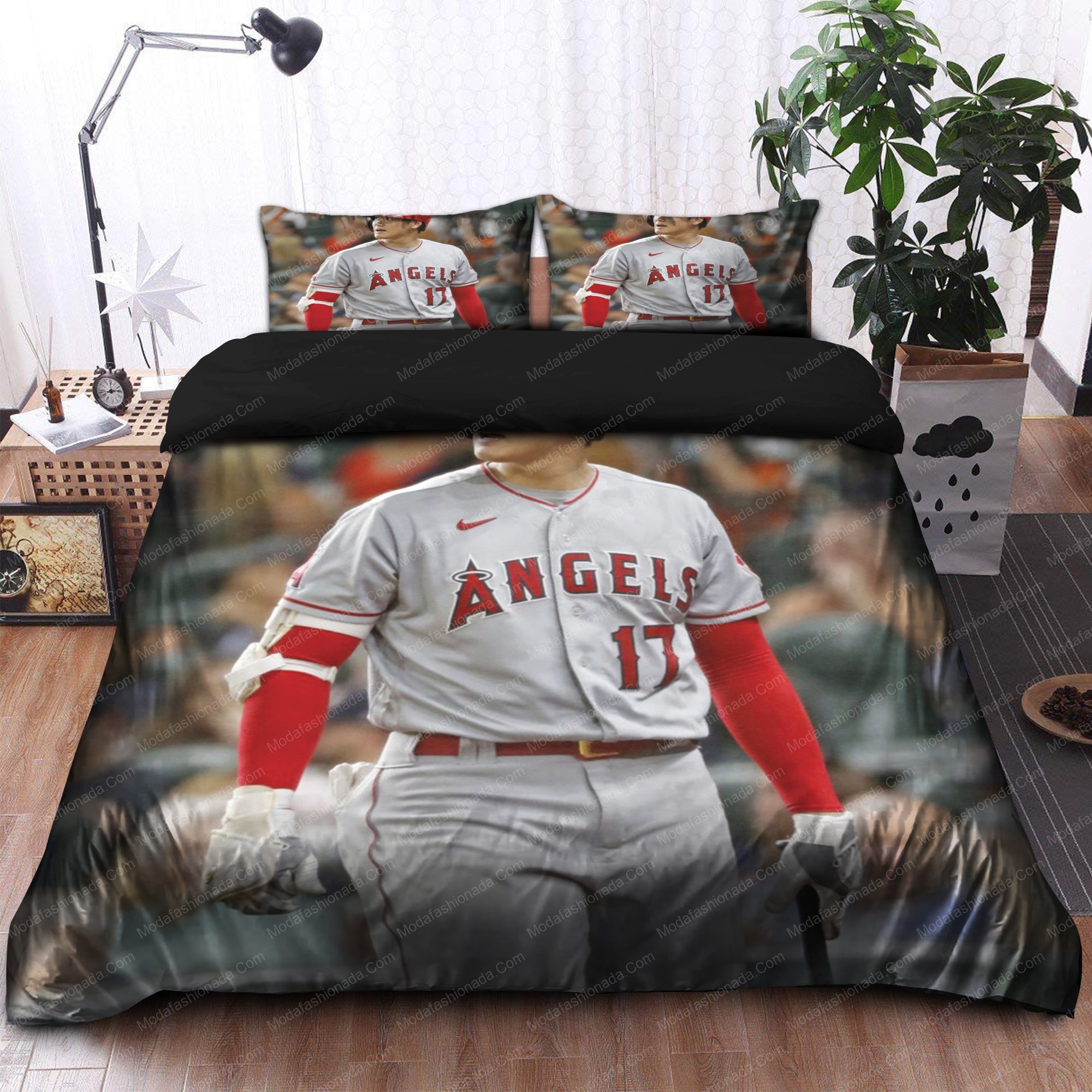 Japanese Shohei Ohtani Los Angeles Angels Mlb 28 Logo Type 1432 Bedding Sets Sporty Bedroom Home Decor