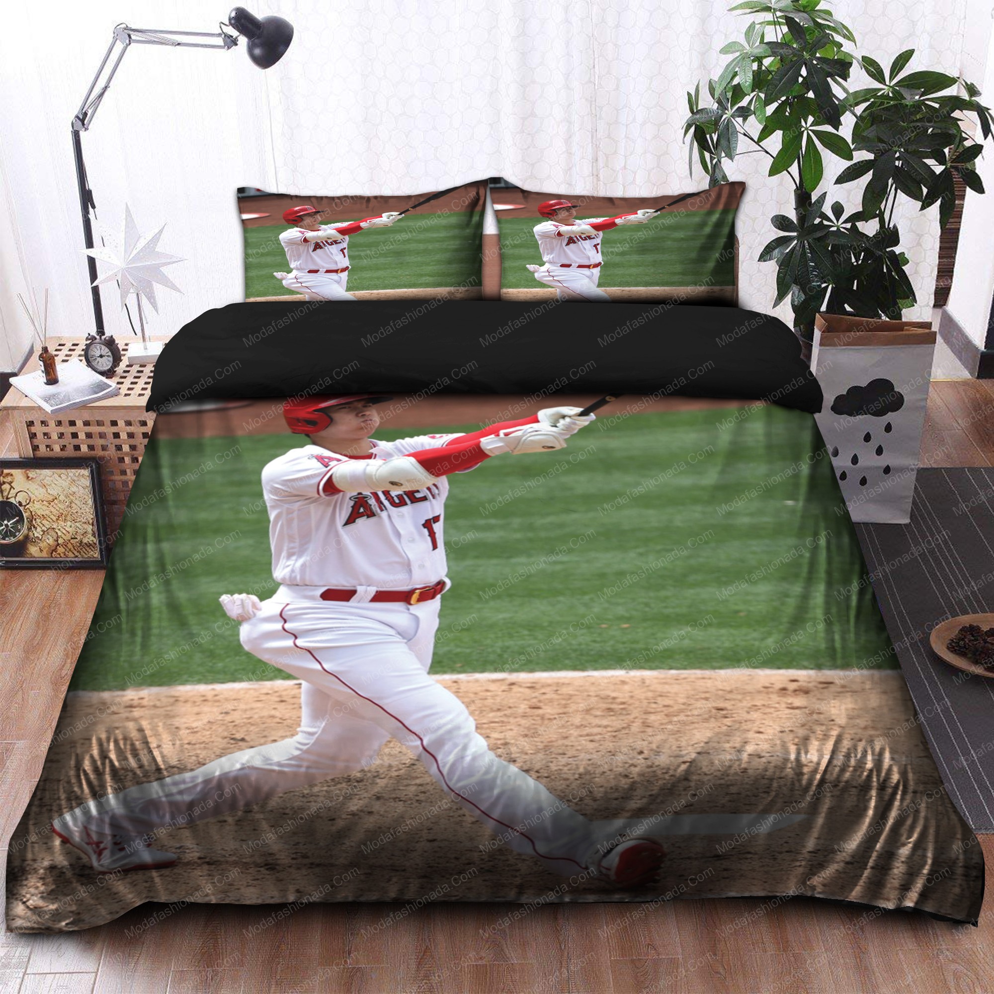 Japanese Shohei Ohtani Los Angeles Angels Mlb 25 Logo Type 1434 Bedding Sets Sporty Bedroom Home Decor