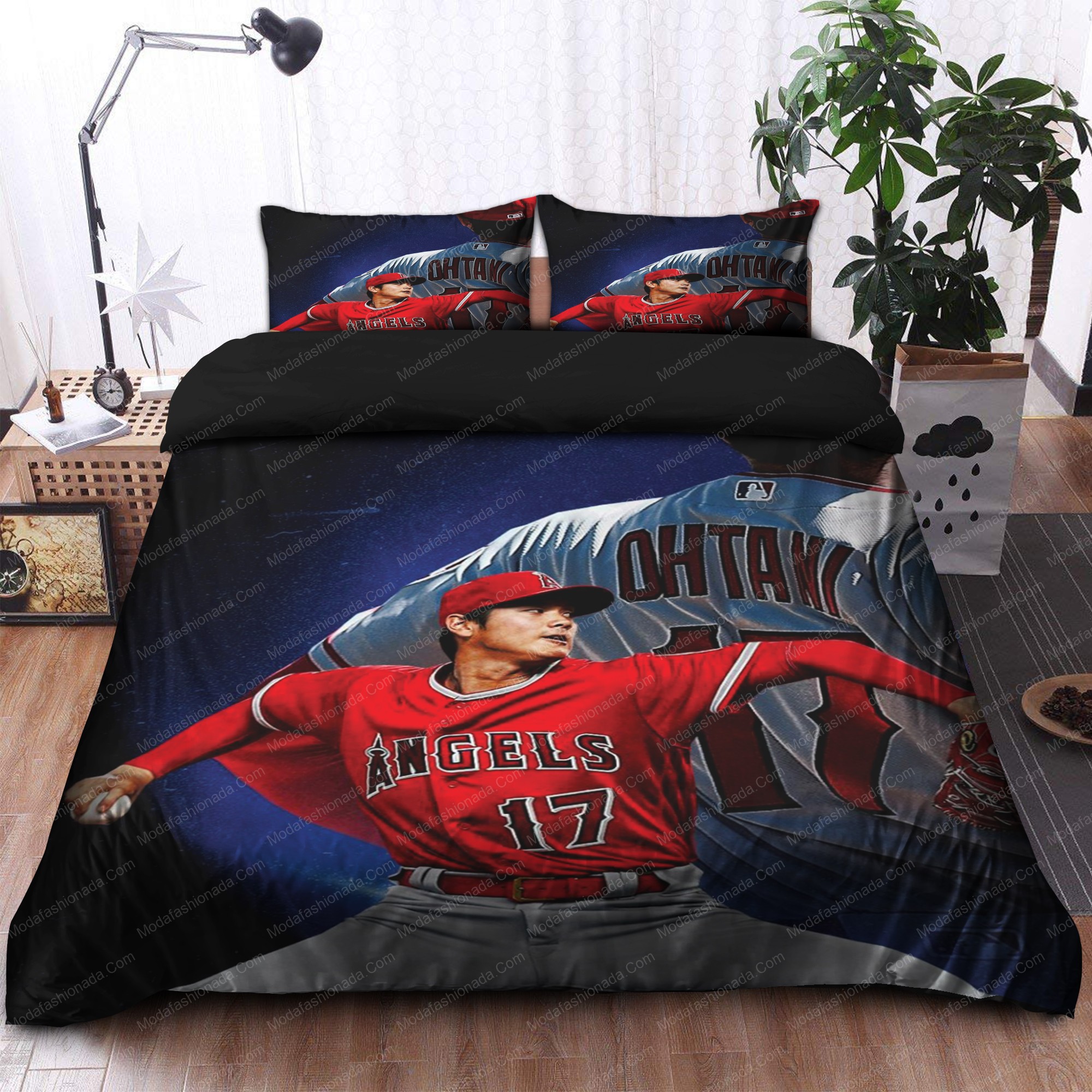 Japanese Shohei Ohtani Los Angeles Angels Mlb 23 Logo Type 1436 Bedding Sets Sporty Bedroom Home Decor