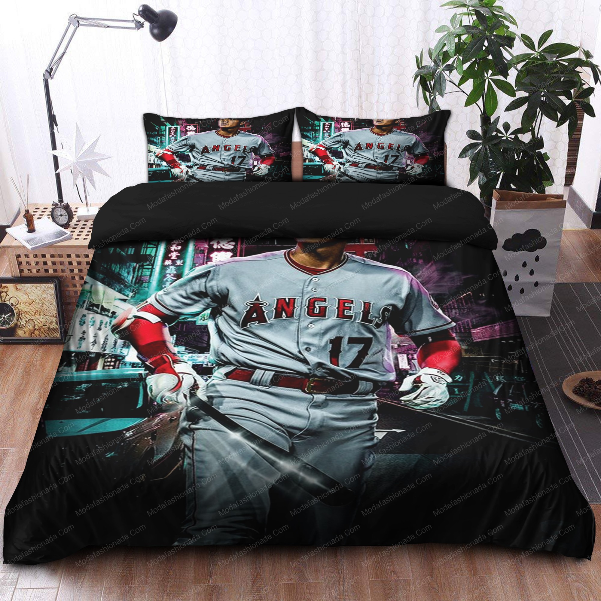 Japanese Shohei Ohtani Los Angeles Angels Mlb 21 Logo Type 1438 Bedding Sets Sporty Bedroom Home Decor