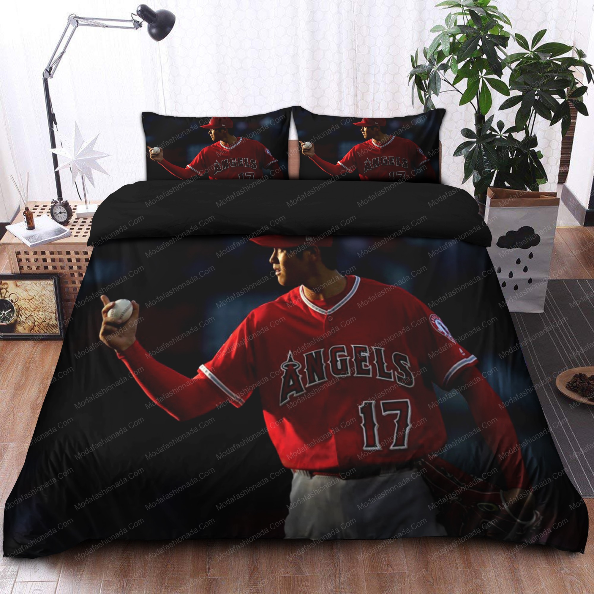 Japanese Shohei Ohtani Los Angeles Angels Mlb 29 Logo Type 1441 Bedding Sets Sporty Bedroom Home Decor