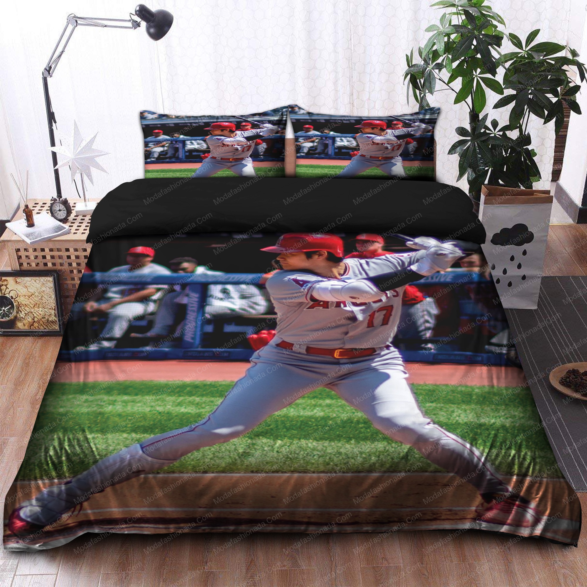 Japanese Shohei Ohtani Los Angeles Angels Mlb 20 Logo Type 1442 Bedding Sets Sporty Bedroom Home Decor