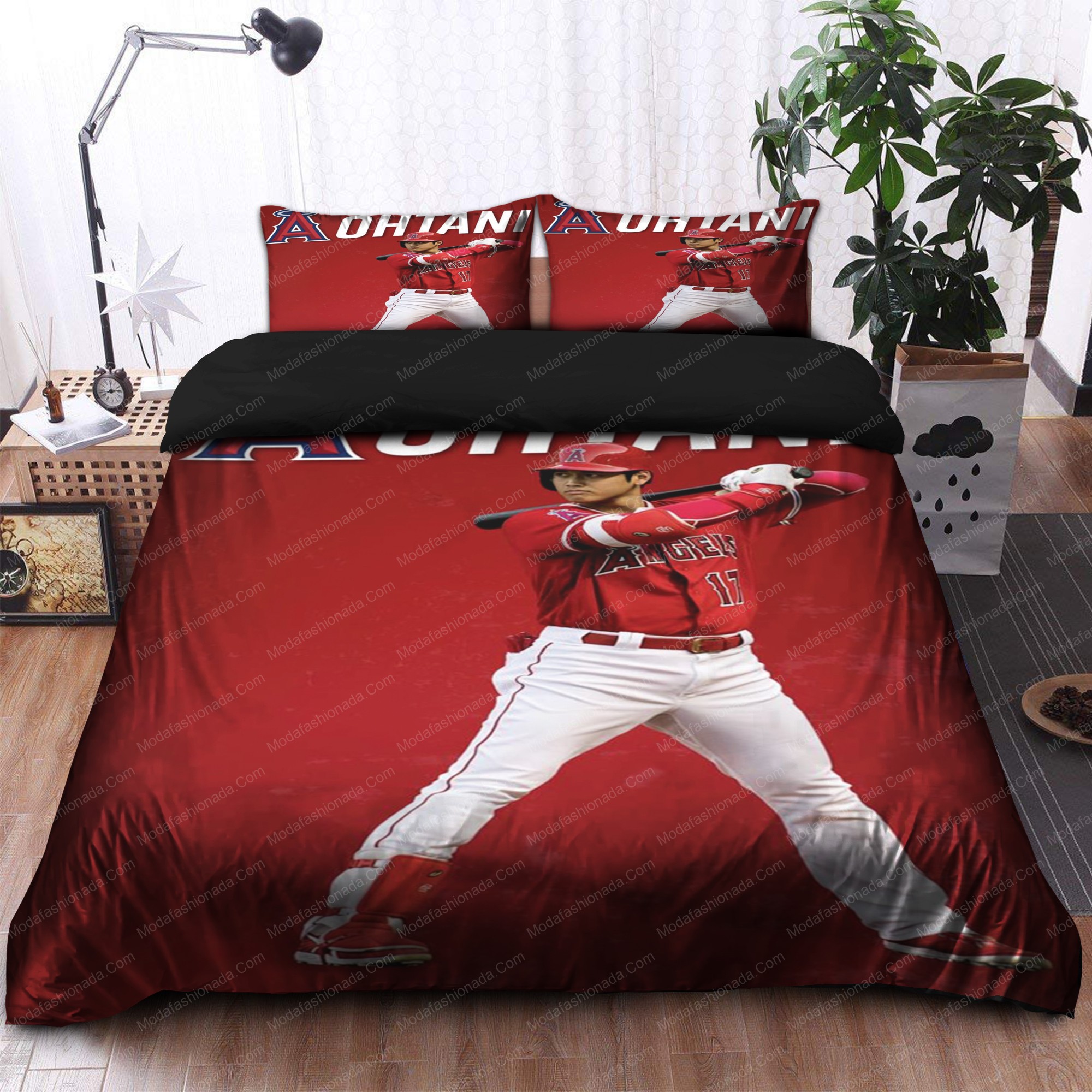 Japanese Shohei Ohtani Los Angeles Angels Mlb 26 Logo Type 1443 Bedding Sets Sporty Bedroom Home Decor