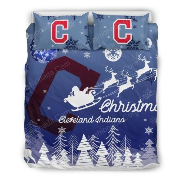 Cleveland Indians Baseball Sport 2 Logo Type 1520 Bedding Sets Sporty Bedroom Home Decor