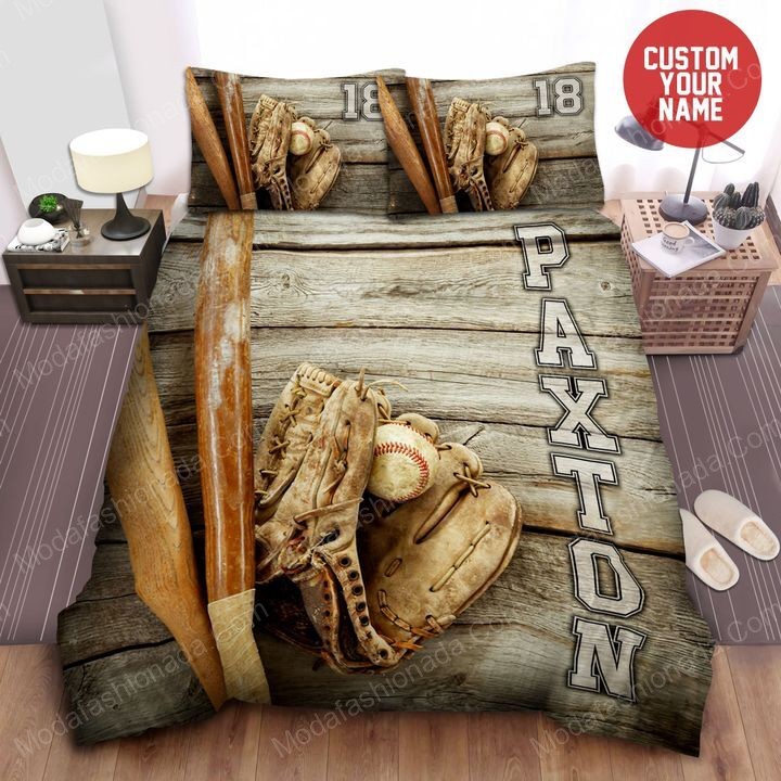 Baseball Stuff Personalized Custom Name Sport 28 Logo Type 1587 Bedding Sets Sporty Bedroom Home Decor