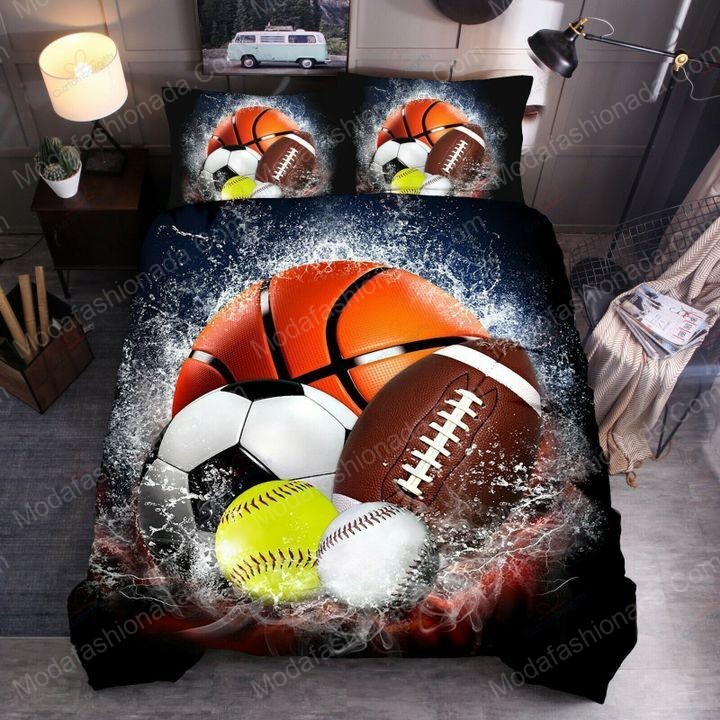 Love All Sports Football Baseball Basketball Tennis Rugby Sport 8 Logo Type 1608 Bedding Sets Sporty Bedroom Home Decor