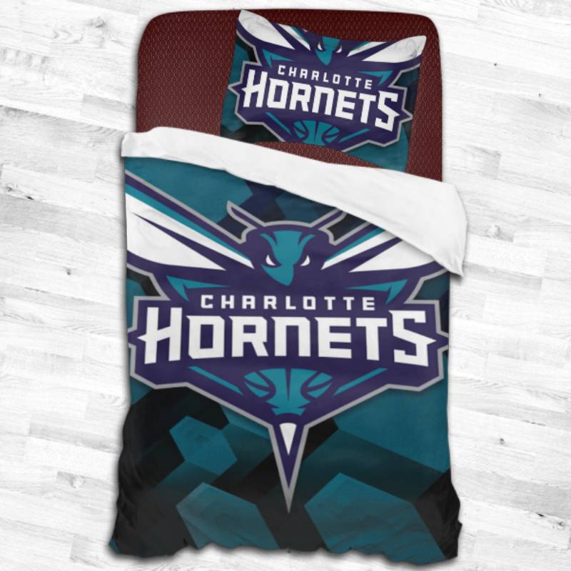 Charlotte Hornets Logo Type 1625 Bedding Sets Sporty Bedroom Home Decor