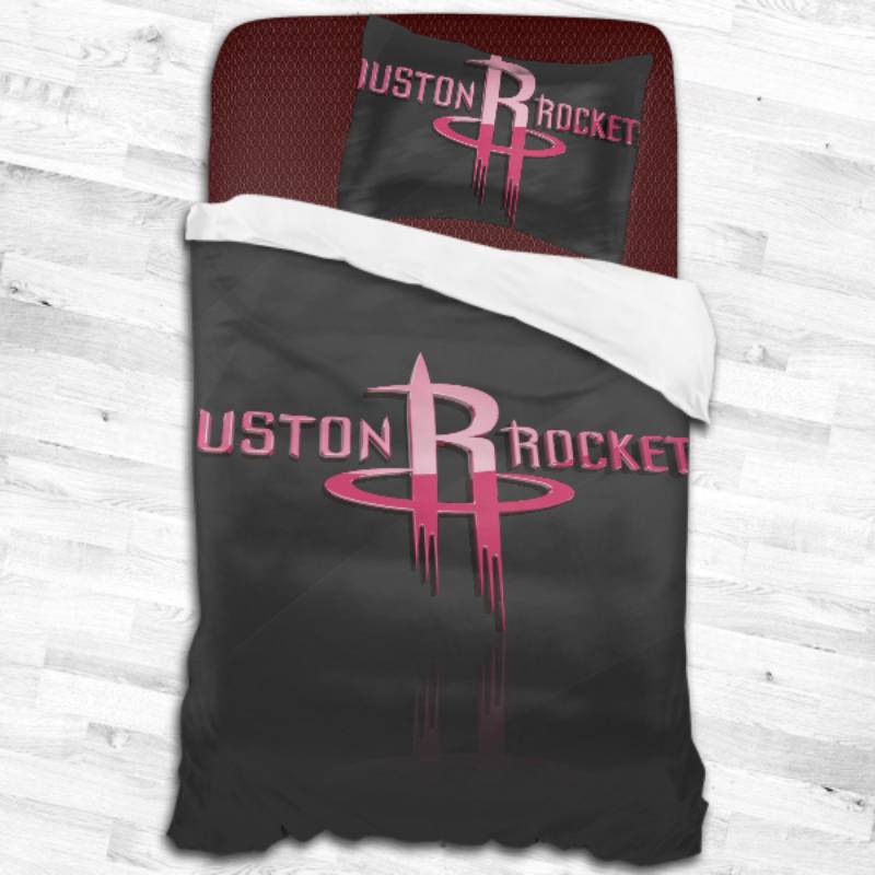 Nba Houston Rockets Logo Type 1639 Bedding Sets Sporty Bedroom Home Decor