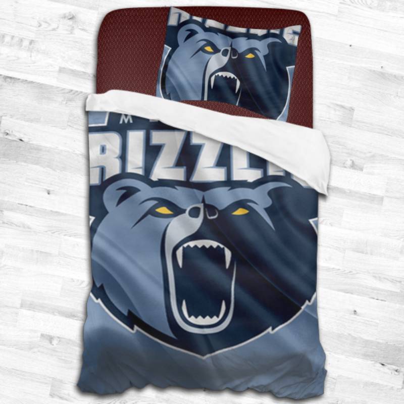 Nba Memphis Grizzlies Logo Type 1640 Bedding Sets Sporty Bedroom Home Decor