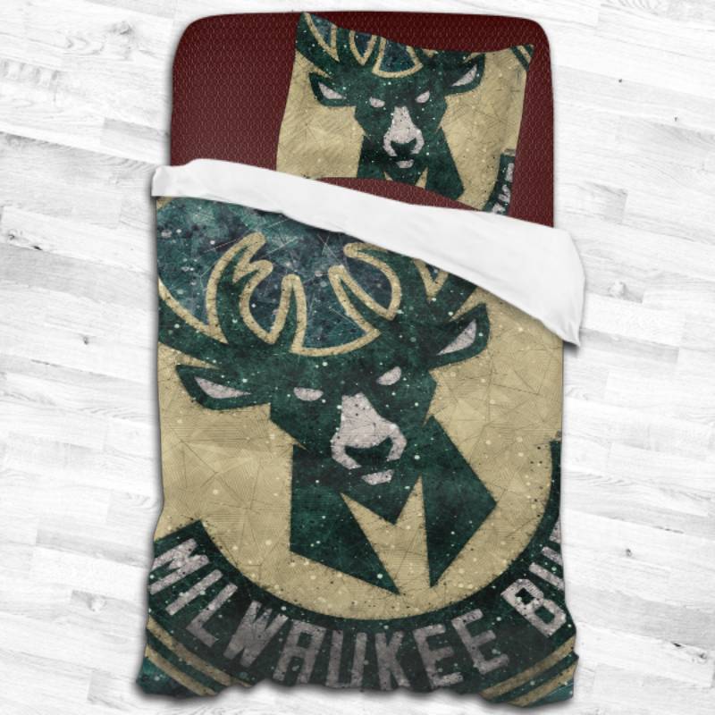 Nba Milwaukee Bucks Logo Type 1644 Bedding Sets Sporty Bedroom Home Decor