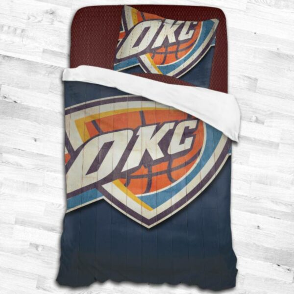 Nba Oklahoma City Thunder Logo Type 1645 Bedding Sets Sporty Bedroom Home Decor