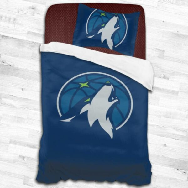 Nba Minnesota Timberwolves Logo Type 1646 Bedding Sets Sporty Bedroom Home Decor