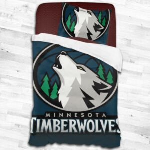 Minnesota Timberwolves Logo Type 1750 Bedding Sets Sporty Bedroom Home Decor