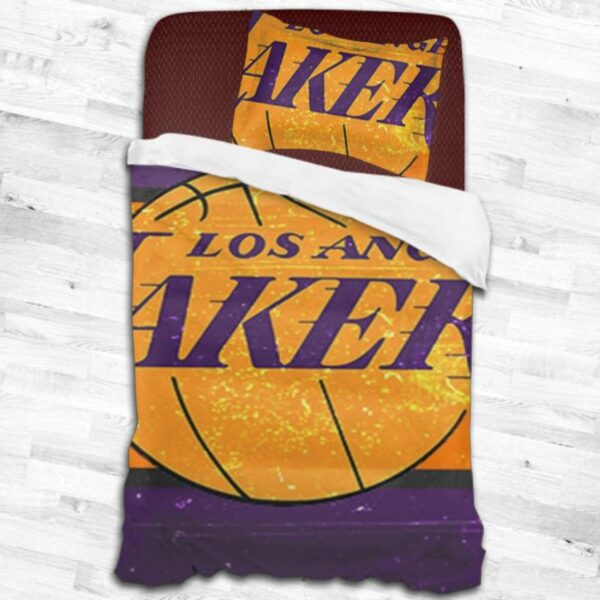 Nba Los Angeles Lakers Logo Type 1760 Bedding Sets Sporty Bedroom Home Decor