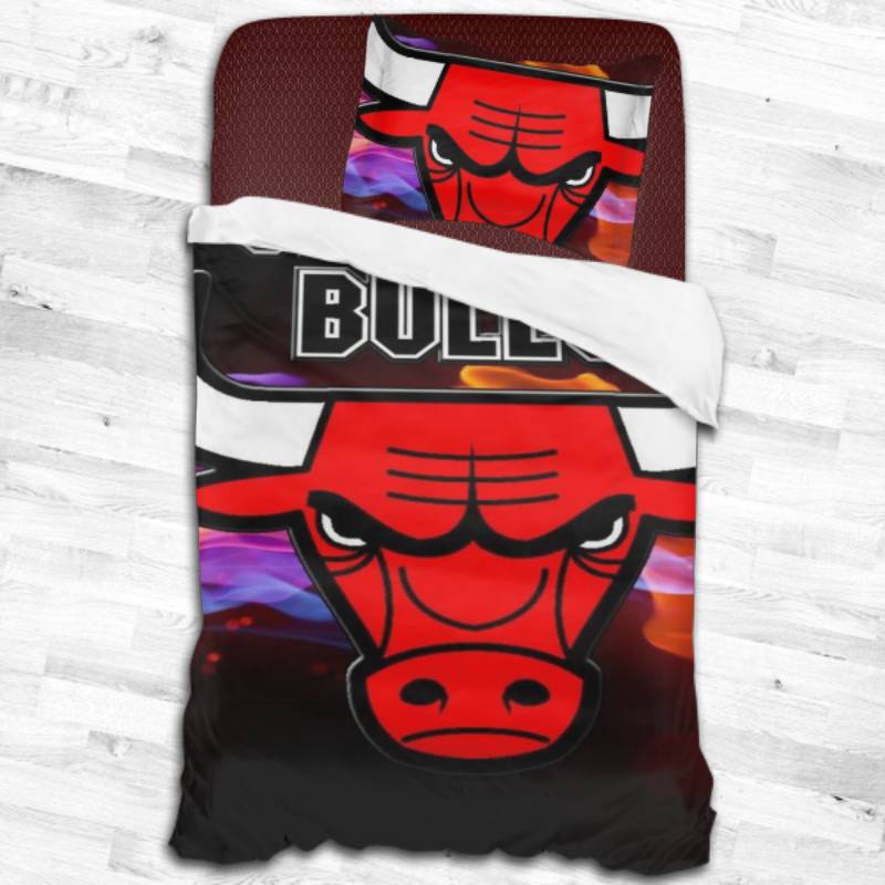 Chicago Bulls Logo Type 1854 Bedding Sets Sporty Bedroom Home Decor