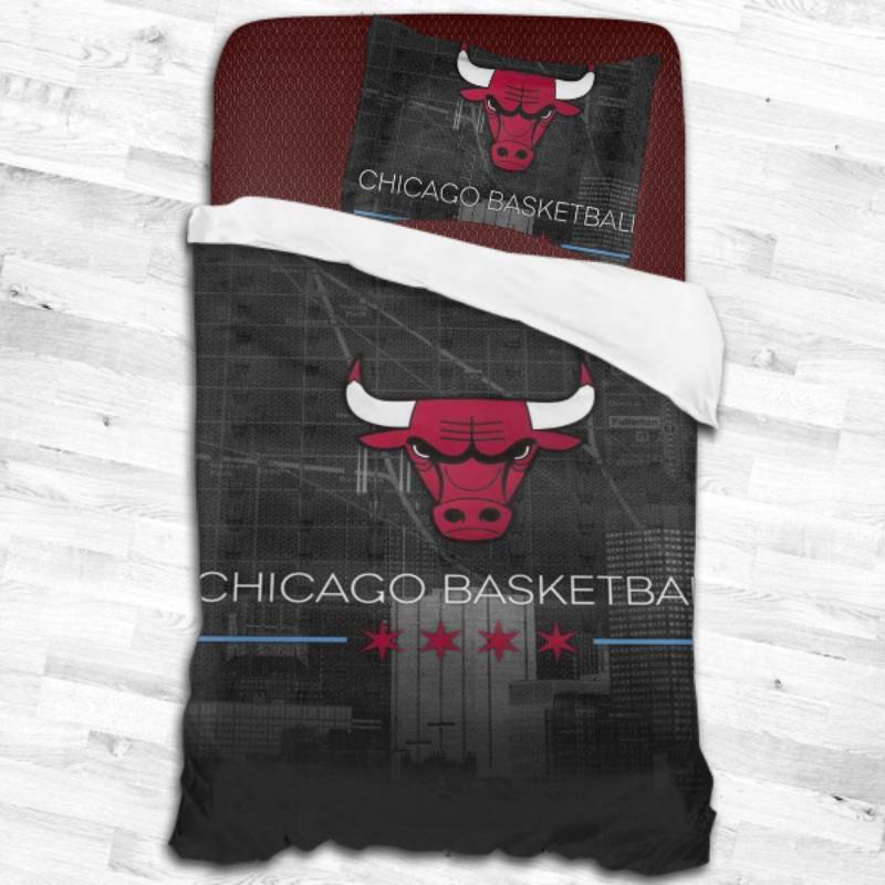 Chicago Bulls Logo Type 1856 Bedding Sets Sporty Bedroom Home Decor