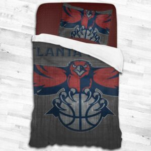 Nba Atlanta Hawks Logo Type 1945 Bedding Sets Sporty Bedroom Home Decor