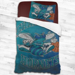 Charlotte Hornets Logo Type 2001 Bedding Sets Sporty Bedroom Home Decor