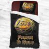 Nba Los Angeles Lakers Logo Type 2033 Bedding Sets Sporty Bedroom Home Decor