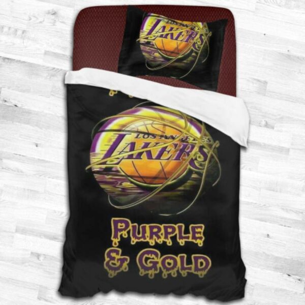 Nba Los Angeles Lakers Logo Type 2033 Bedding Sets Sporty Bedroom Home Decor