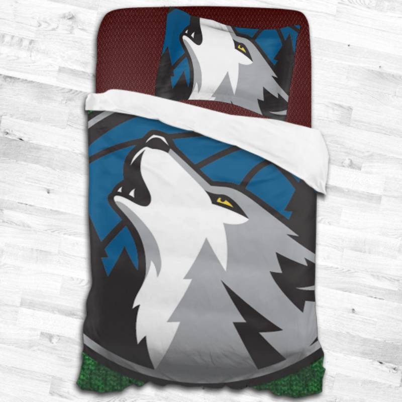 Minnesota Timberwolves Logo Type 2084 Bedding Sets Sporty Bedroom Home Decor