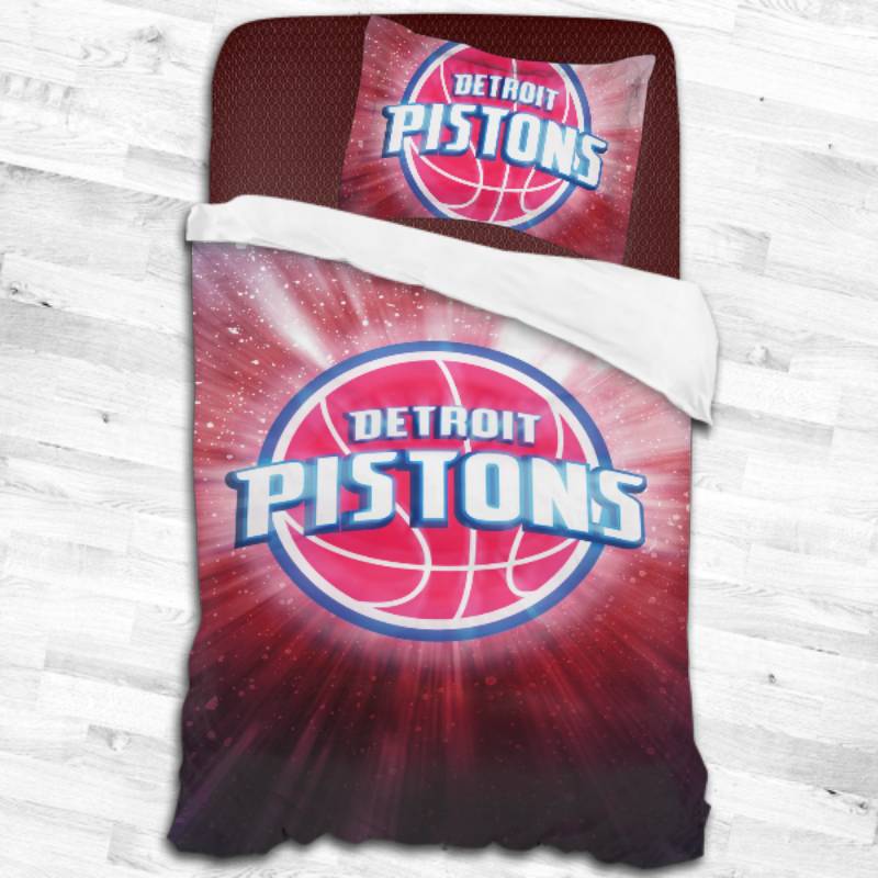 Detroit Pistons Logo Type 2123 Bedding Sets Sporty Bedroom Home Decor