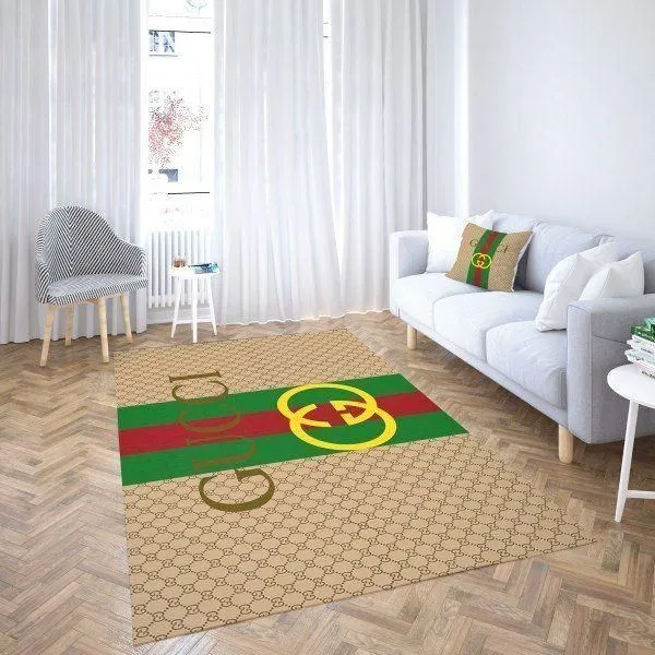 Gucci Stripe Luxury Fashion Brand Rug Home Decor Area Carpet Door Mat