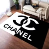 Chanel Black White Mat Luxury Fashion Brand Rug Home Decor Door Mat Area Carpet