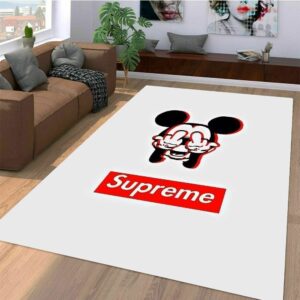 Mickey Supreme Area Luxury Fashion Brand Rug Door Mat Home Decor Area Carpet