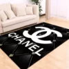 Chanel Black Luxury Fashion Brand Rug Door Mat Area Carpet Home Decor