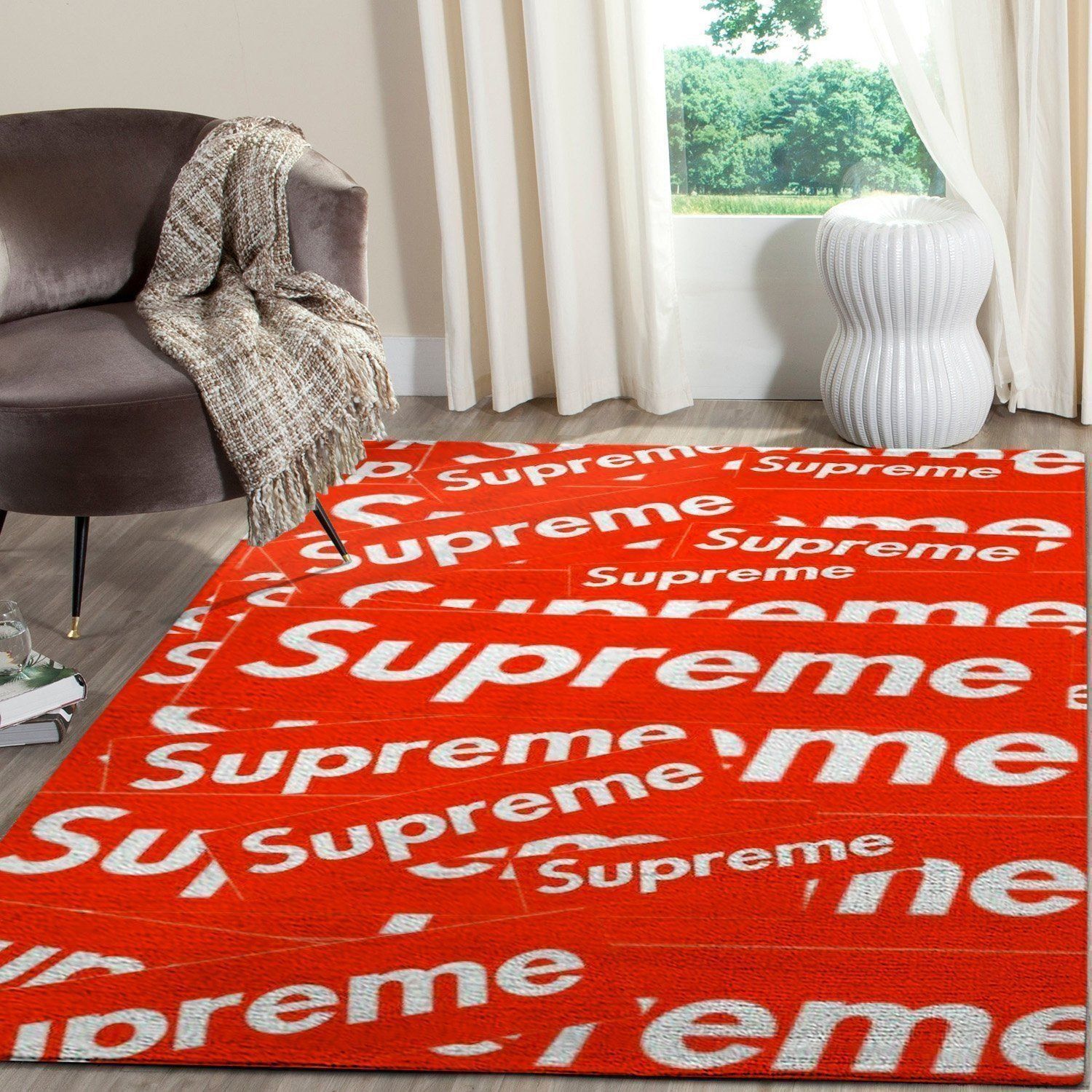 Supreme Area Red Luxury Fashion Brand Rug Area Carpet Home Decor Door Mat