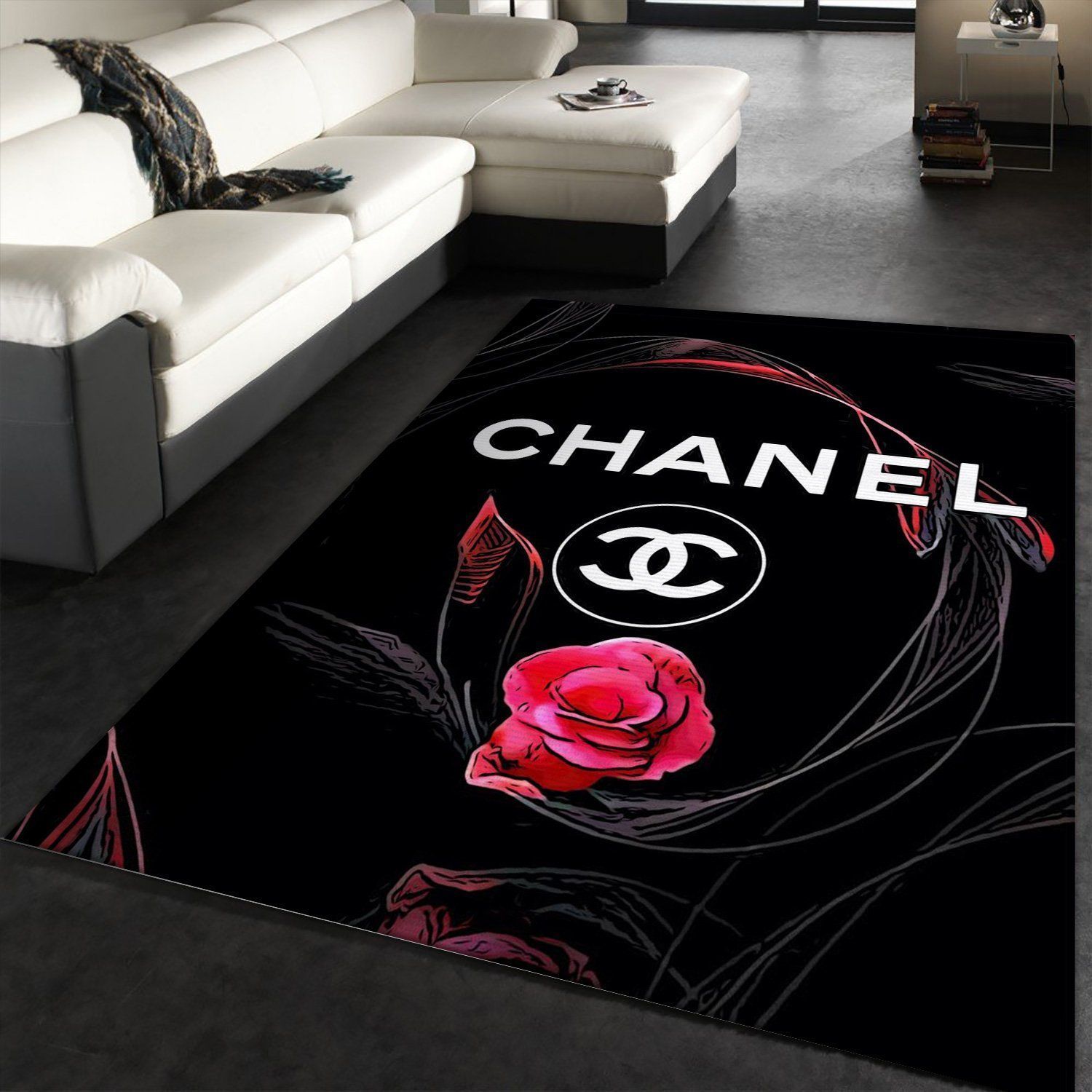 Chanel Area Christmas Luxury Fashion Brand Rug Area Carpet Door Mat Home Decor