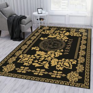 Versace V Luxury Fashion Brand Rug Area Carpet Home Decor Door Mat