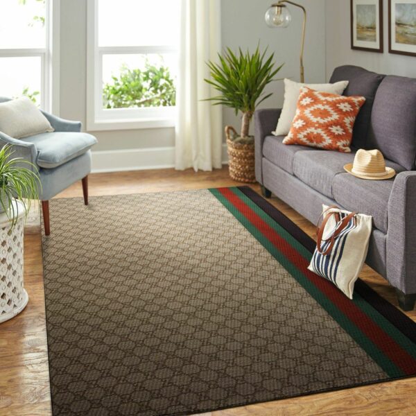 Gucci Area Brown Luxury Fashion Brand Rug Area Carpet Home Decor Door Mat