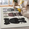 Kaws Standing Set Luxury Fashion Brand Rug Home Decor Area Carpet Door Mat