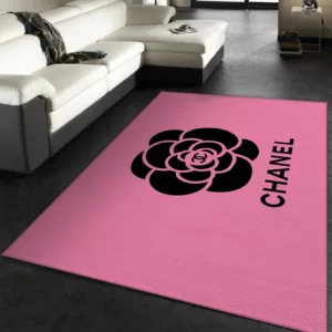 Chanel Flower Pinky Luxury Fashion Brand Rug Area Carpet Home Decor Door Mat