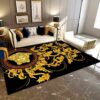 Versace Inspired Area Bed Luxury Fashion Brand Rug Door Mat Home Decor Area Carpet