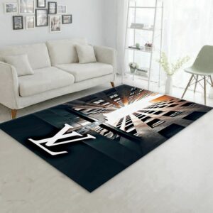 Louis Vuitton Art Area Bed Christmas Luxury Fashion Brand Rug Home Decor Door Mat Area Carpet