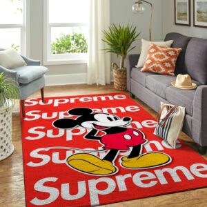 Mickey Supreme Area Luxury Fashion Brand Rug Home Decor Door Mat Area Carpet