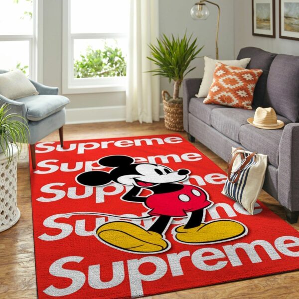 Mickey Supreme Area Luxury Fashion Brand Rug Home Decor Door Mat Area Carpet