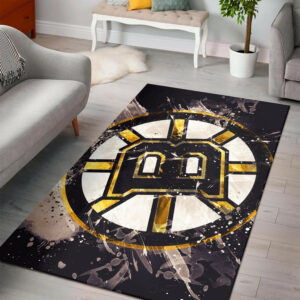 Boston Bruinss Nhl Hockey Team Logo Type 7087 Rug Living Room Home Decor Area Carpet