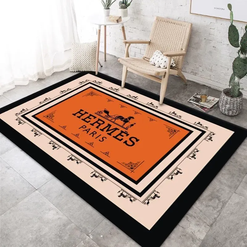 Hermes Luxury Fashion Brand Rug Door Mat Home Decor Area Carpet