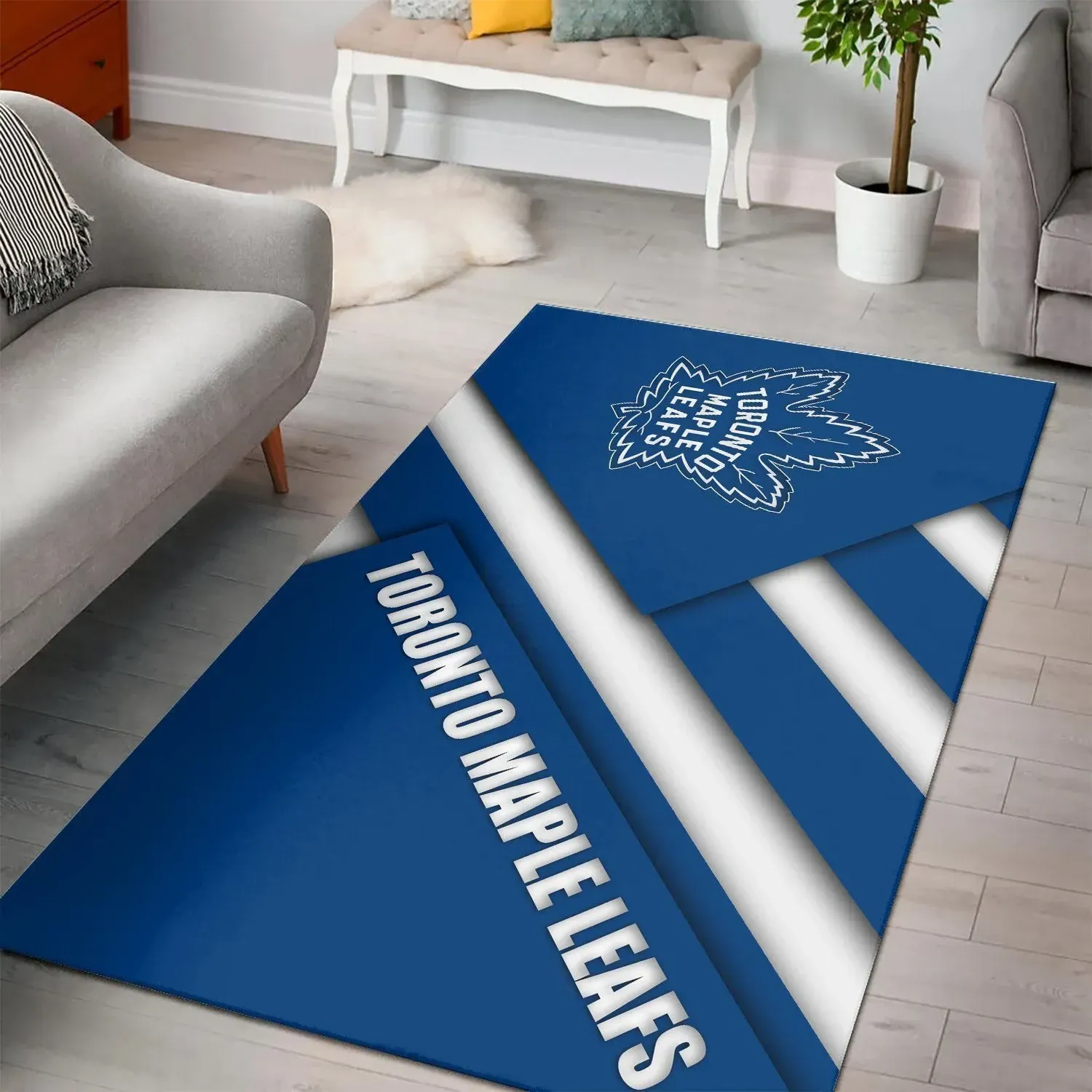 Toronto Maple Leafss Nhl Hockey Team Logo Type 7100 Rug Area Carpet Home Decor Living Room