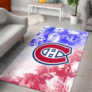 Montreal Canadienss Nhl Hockey Team Logo Type 7106 Rug Area Carpet Home Decor Living Room