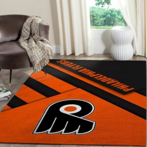 Philadelphia Flyers Logo Nhl Fn Hockeys Custom Type 7113 Rug Area Carpet Living Room Home Decor