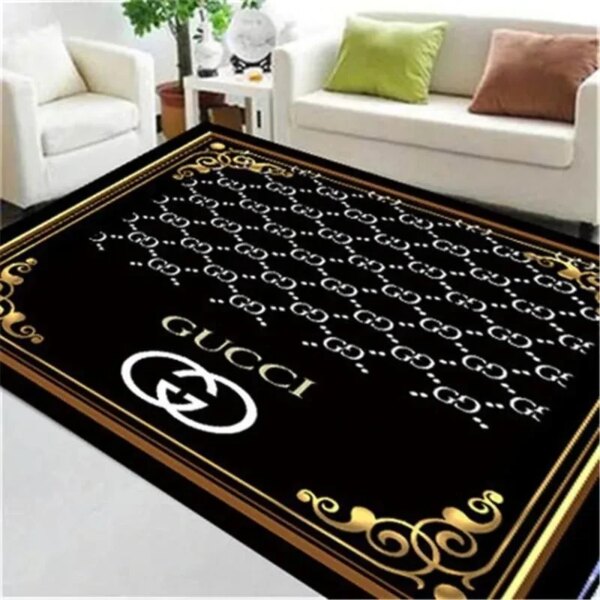 Gucci Area Luxury Fashion Brand Rug Area Carpet Home Decor Door Mat