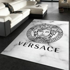 Versace Rectangle Christmas Luxury Fashion Brand Rug Area Carpet Door Mat Home Decor