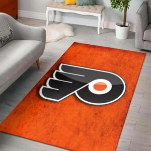 Philadelphia Flyers Nhl Ice Hockey Team Logo Type 7127 Rug Living Room Area Carpet Home Decor