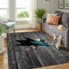 San Jose Sharks Nhl Team Logo Greys Wooden Style Type 7132 Rug Area Carpet Home Decor Living Room