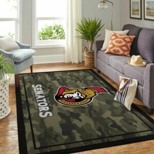 Ottawa Senatorss Nhl Hockey Team Logo Type 7133 Rug Living Room Area Carpet Home Decor